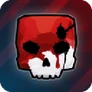 GoreBox 27 game icon: a red skull with a white jaw on a dark background