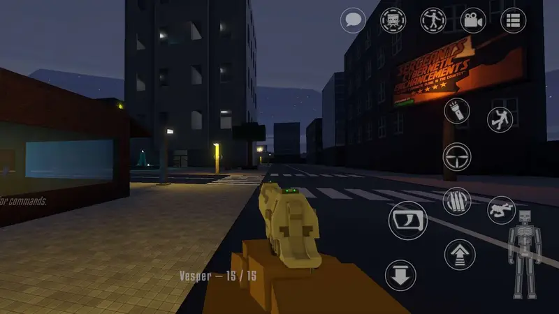 Deathmatch outdoors in GoreBox 27 with scoreboard