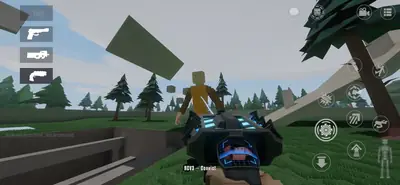 The Reality Crusher levitating debris outdoors in GoreBox 27 while a named character stands nearby in the field The Reality Crusher levitating debris outdoors in GoreBox 27 while a named character stands nearby in the field